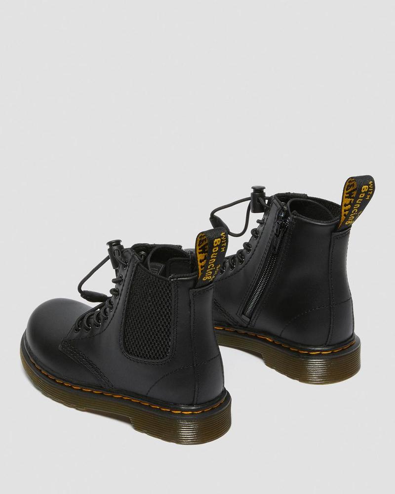 Black Kids' Dr Martens Toddler 1460 Harper Leather Casual Boots | CA 663MQZ